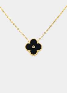 Four Leaf Collection: Four Leaf Stud Necklace - 18k Gold Plated
