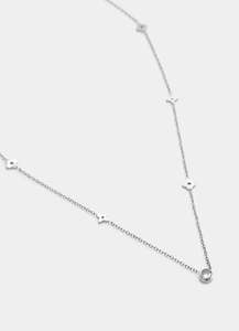 Four Leaf Collection: 4 Leaf Clover Mini Charm Necklace - Stainless Steel