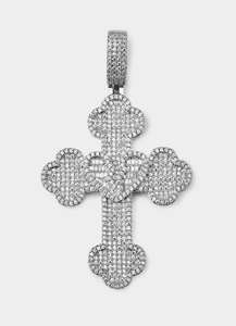 Womens Icy: Broken Hearts Icy Pendant - Palladium Plated
