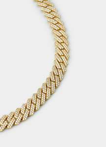 Riviera Prong Necklace - Iced 18K Gold Plated