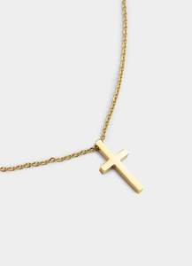 Crosses: Golden Cross Necklace - 18K Gold Plated