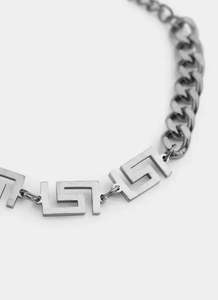 Greca Link Bracelet - Stainless Steel