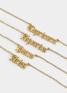 Old English Collection: Constellation Necklace - 18K Gold Plated