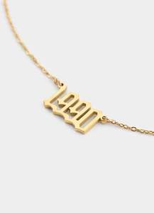 Old English Collection: Established Necklace 1990 - 2022 - 18K Gold Plated