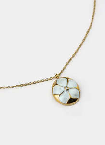 Frangipani Pendant Necklace - 18K Gold Plated
