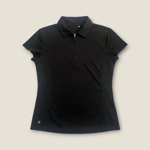 Daily Sports Zip-Neck Polo – Black (M)