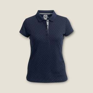 FootJoy Polo – Navy with Lilac Spot Print (M)