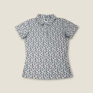 Preloved: FootJoy Floral Golf Polo – Black & White (S)