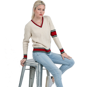 Products: Collegiate Cable V-Neck — Possum Merino Knit – Merii