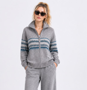 Cashmere Fair Isle Cardigan – Merii
