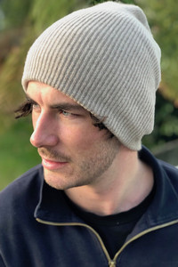 Cashmere Merino Beanie Medium Oatmeal Merino Queen