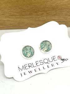 GREEN FANTAIL STUDS