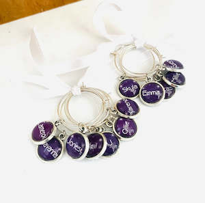 Photo Charms Custom Wedding Accessories: CUSTOM WINE GLASS CHARMS