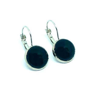 Glass Dome Earrings: MIDNIGHT