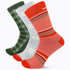 Eco Friendly: Holiday Stripe Crew 3pk