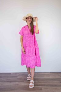 New: FairyTern Floral Embroidered Cotton Dress