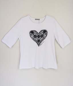 New: FairyTern 100% Cotton Heart Print Tee