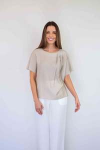 New In Tops: Merric Tencel Ruched Top