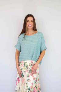 Merric Elastic Drawstring Hem Top