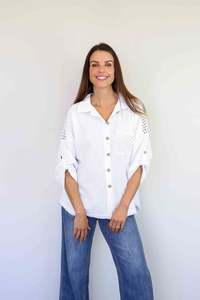 New In Tops: FairyTern Cutout Pocket Shirt