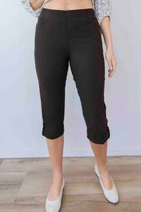 Merric Elastic Waist 3/4 Pants with Pockets