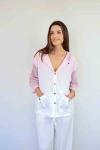 Clothing Cardis Jackets: Larosela 100% Cotton Tie-Dye Hooded Jacket