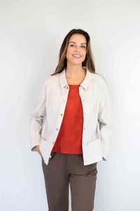 Clothing Cardis Jackets: Larosela 97%Cotton Button Jacket