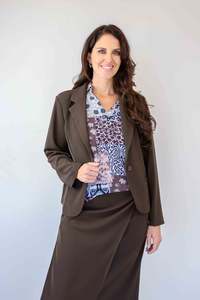 Clothing Cardis Jackets: Larosela Button Front Long Sleeves Plain Jacket