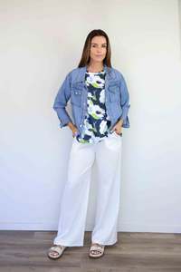 Larosela Pockets Jean Jacket