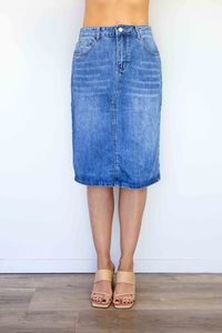 Larosela Straight Denim Skirt