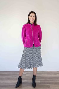 Merric Houndstooth Pattern Skirt