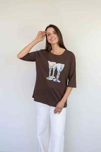 FairyTern Wine Glass Print Tee