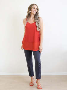 Merric Basic Chiffon Hem Tunic