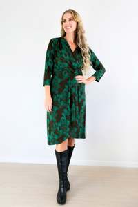 Dresses Midi Dresses: Larosela V-neck Front Slit Midi Dress