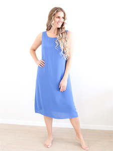 Dresses Midi Dresses: Larosela Round Neck Sleeveless Midi Dress