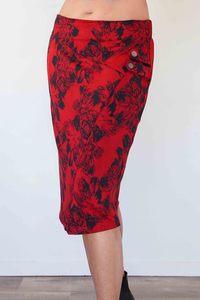 Bottoms Skirts: Larosela Knitted Print Skirt