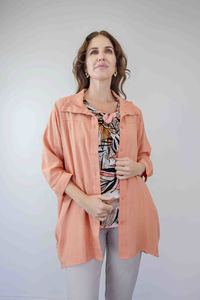 Tops Jackets: Larosela Fancy Collar Plain Jacket with Pockets