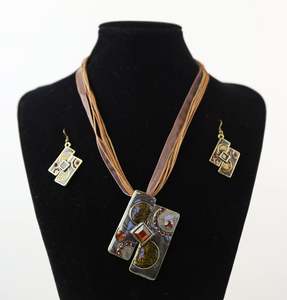 Vintage Gemstone Necklace and Earring Set