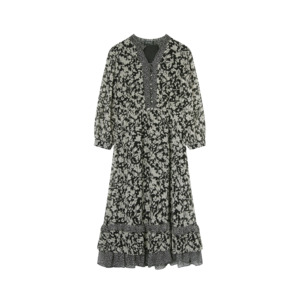 New: Merric Floral Tiered Midi Dress