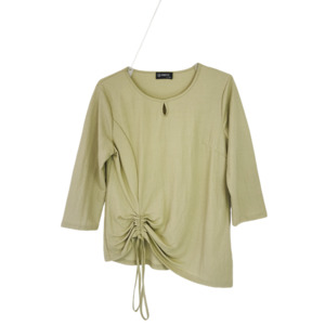 Sale: Merric Solid Color Tie-Front Top