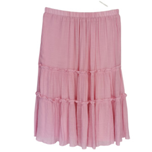 New: Merric Elastic Waist Crush Pleat Skirt