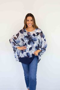 New In Tops: Merric Chiffon Batwing Top