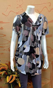 Merric Mesh Print Top