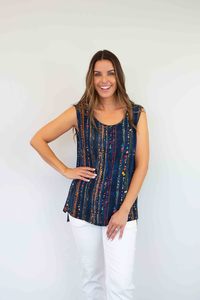 New: Merric Printed Cami with Side Split