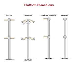 Products: Platform Stanchion, Untreated Or Hot Dip Galvanised, Mild Steel