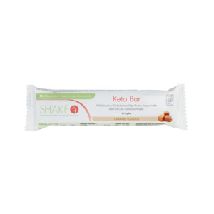 Weight Management: Shake It Keto Bar Caramel 60g Bar 10 Pack