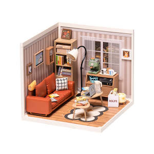 Rolife Super Creator Cozy Living Lounge DIY Plastic Miniature House DW007