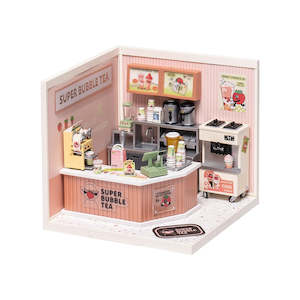Super Creator: Rolife Super Creator Double Joy Bubble Tea Plastic DIY Miniature House Kit DW006