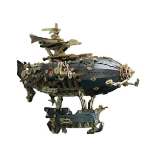 HowCat Steampunk Airships 3d Wooden Puzzle [PRE-ORDER]