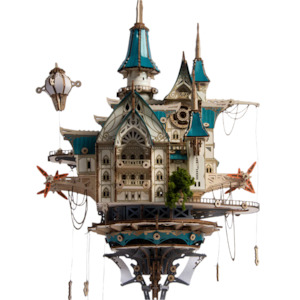 HowCat Fantasy Steam Castle 3d Wooden Puzzle [PRE-ORDER]